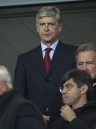 Arsenal manager Arsene Wenger has been serving out a European touchline ban